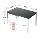 MILAN TABLE CHROME LEGS