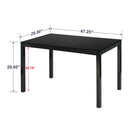 MILAN TABLE GLASS BLACK