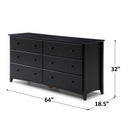 PINE WASH DOUBLE DRESSER