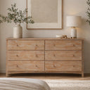 PINE WASH DOUBLE DRESSER