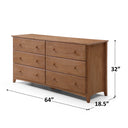 PINE WASH DOUBLE DRESSER